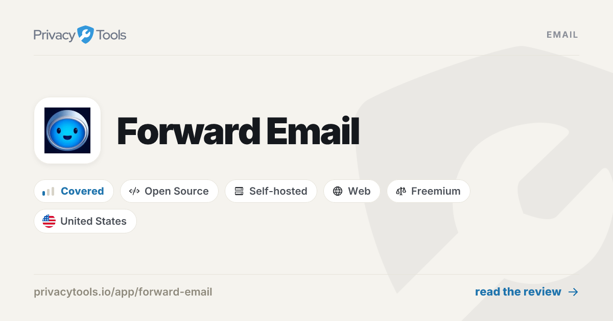 Forward Email Review: Private Email in 2026 - PrivacyTools.io