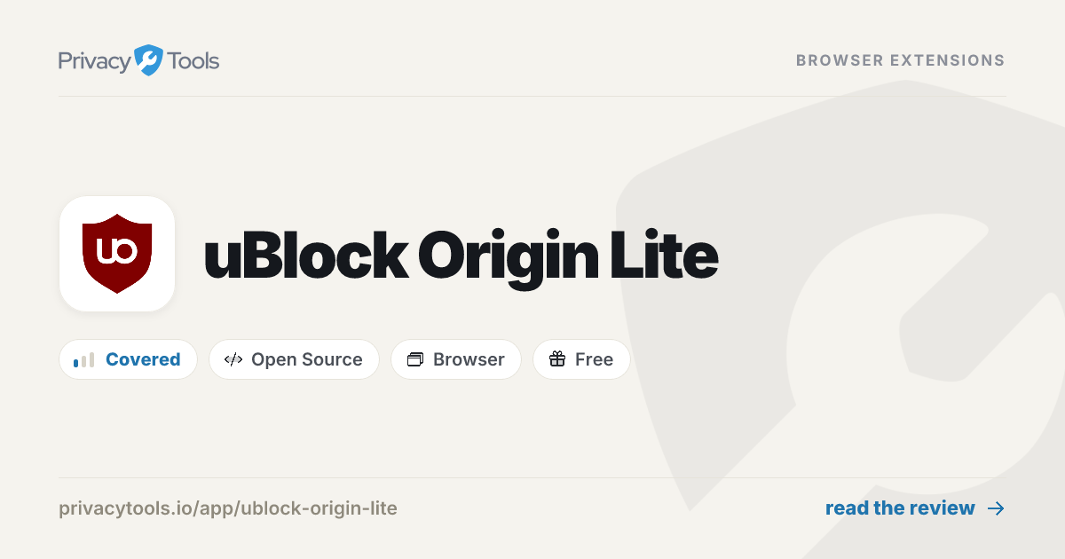 uBlock Origin Lite Review: Private Browser Extensions in 2026 ...